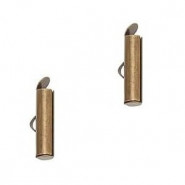 Slide end tubes 16mm - Antique bronze